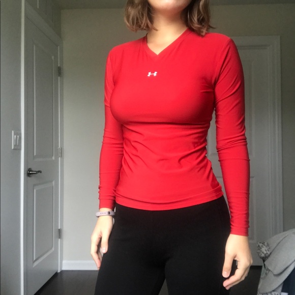 Red thermal long sleeve shirt - Picture 1 of 3